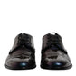 Dolce & Gabbana Multicolor Peacock Patent Leather Derby Men Dress Shoes