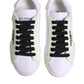 Dolce & Gabbana White Nylon Leather Low Top Sneakers Shoes