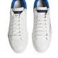 Dolce & Gabbana White Blue Portofino Leather Sneakers Shoes