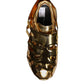 Dolce & Gabbana Gold Daymaster Leather Low Top Sneakers Shoes