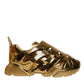 Dolce & Gabbana Gold Daymaster Leather Low Top Sneakers Shoes