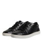 Dolce & Gabbana Black London Nappa Leather Men Sneakers Shoes