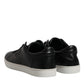 Dolce & Gabbana Black London Nappa Leather Men Sneakers Shoes