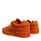 Dolce & Gabbana Orange Miami Leather Low Top Sneakers Shoes