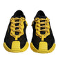 Dolce & Gabbana Black Yellow Low Top NS1 Sneakers Shoes