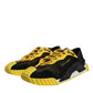 Dolce & Gabbana Black Yellow Low Top NS1 Sneakers Shoes
