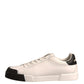 Dolce & Gabbana White Leather Logo Portofino Sneakers Shoes