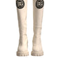 Dolce & Gabbana White DG Logo Hi Trekking Plateau Biker Boots Shoes