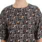 Dolce & Gabbana Enchanted Sicily Silk Blouse with Medieval Keys Print