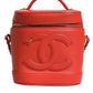 Chanel Orange Coco Mark Vanity Chain Shoulder Hand Purse
