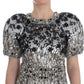 Dolce & Gabbana Silver Crystal Embellished Shift Dress Masterpiece