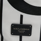 Dolce & Gabbana Black White Vulcano Royal King Print Men Backpack Bag