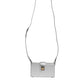 Dolce & Gabbana Metallic Silver DG BOX Leather Shoulder Strap Bag