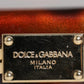 Dolce & Gabbana Brown Leather Clutch Evening Crossbody Bag