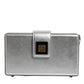 Dolce & Gabbana Metallic Silver DG BOX Leather Shoulder Strap Bag