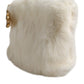 Dolce & Gabbana White Fur Handbag Clutch Purse Pouch Bag