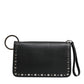 Dolce & Gabbana Black Small Leather Studded Shoulder Crossbody Bag