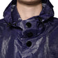 Dolce & Gabbana Dark Blue Cotton Hooded Men Raincoat Jacket