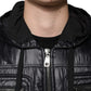 Dolce & Gabbana Black Nylon Hooded Full Zip Blouson Jacket