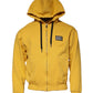 Dolce & Gabbana Yellow Logo Full Zip Hooded Sweatshirt Sweater