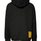 Dolce & Gabbana Black Cotton Hooded DG Shield Pullover Sweater