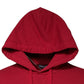 Dolce & Gabbana Red Cotton Logo Hooded Sweatshirt Sweater