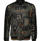 Dolce & Gabbana Army Green Polyester Logo Full Zip Sweater