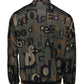 Dolce & Gabbana Army Green Polyester Logo Full Zip Sweater
