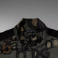 Dolce & Gabbana Army Green Polyester Logo Full Zip Sweater