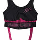 Plein Sport Sleek Black Sports Bra with Fuchsia Accent