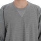 Dolce & Gabbana Elegant Gray Silk Crewneck Pullover Sweater