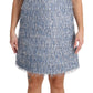 Dolce & Gabbana Elegant Light Blue Fringe Shift Dress