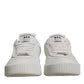 Dolce & Gabbana White Miami Leather Low Top Sneakers Shoes