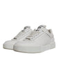 Dolce & Gabbana White Miami Leather Low Top Sneakers Shoes