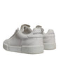 Dolce & Gabbana White Miami Leather Low Top Sneakers Shoes