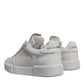 Dolce & Gabbana White Miami Leather Low Top Sneakers Shoes