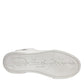 Dolce & Gabbana White Gold Leather Low Top Sneakers Shoes