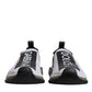 Dolce & Gabbana White Black Slip On Sorrento Sneakers Shoes