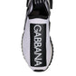 Dolce & Gabbana White Black Slip On Sorrento Sneakers Shoes