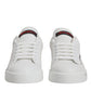 Dolce & Gabbana White Red Logo Portofino Sneakers Shoes