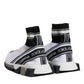 Dolce & Gabbana White Black Sorrento Socks Sneakers Shoes