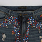 Dolce & Gabbana Enchanted Sicily Crystal Heart Boyfriend Jeans