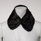 Dolce & Gabbana Black Lamb Fur Collar Women Neck Wrap Scarf