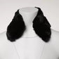Dolce & Gabbana Black Lamb Fur Collar Women Neck Wrap Scarf