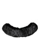 Dolce & Gabbana Black Fur Shawl Neck Wrap Cover Collar Scarf