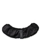 Dolce & Gabbana Black Fur Shawl Neck Wrap Cover Collar Scarf