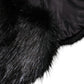 Dolce & Gabbana Black Fur Shawl Neck Wrap Cover Collar Scarf