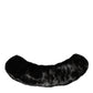 Dolce & Gabbana Black Fur Shawl Neck Wrap Cover Collar Scarf