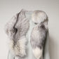 Dolce & Gabbana White Fox Fur Neck Wrap Warmer Winter Scarf