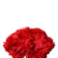Dolce & Gabbana Red Alpaca Fur Women Neck Warmer Winter Scarf